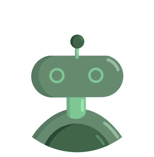 Avatar chatbot robot vert