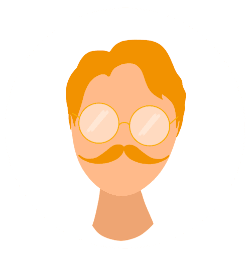 Avatar chatbot homme moustachu
